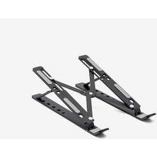 Royal Rain Store Laptop Standı Katlanabilir Çok Fonksiyonlu Metal Black