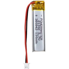 Indispensablely 380942 3.7 Volt 130 Mah Lityum Polimer Pil