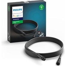 Royal Rain Store Hue Düşük Voltajlı Uzatma Kablosu, Tüm Hue Düşük Voltajlı Dış Mekan Lambaları Için, 5 M, Siyah