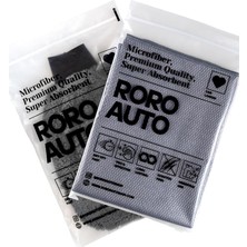 Royal Rain Store Auto Olimpos Mikrofiber Oto Cam Bezi 50X70 Gri & Gri Araba Yıkama Eldiven Seti