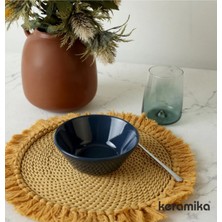 Keramika Hitit Çorba Kasesi 14 cm Petrol Mavi 6'lı