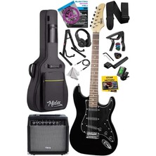 Royal Rain Store RPH-30BK-35AMP Gül Klavye Strat Kasa Sss 35W Elektro Gitar Seti