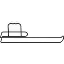 Royal Rain Store Home Yapışkanlı Metal Kağıt Havluluk & Wc Kağıtlığı – Deliksiz, Mat Siyah, Paslanmaz Çelik, Duvara Monte, Şık ve Dayanıklı, Mutfak ve Banyo Için Pratik Kullanım (Havlu Kağıtlığı)