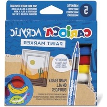 MarkEntegra Su Bazlı 5 Renk Akrilik Fırça Uçlu Boya Kalem Seti