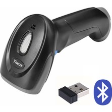 Indispensablely Tiwox VSK-227 Bluetooth Kablosuz 2.4g USB 1d Lazer Barkod Okuyucu Tarayıcı El Tipi (Bataryalı + Don