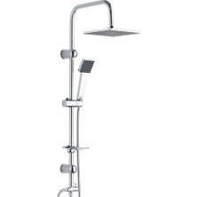 Royal Rain Store Yağmurlama Duş Seti, Robot Tepe Duş Başlığı, Beyaz (Krom Tahran)