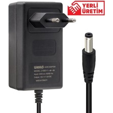 Indispensablely Weko 12 Volt - 1.5 Amper 5.5*2.5 Uçlu Yerli Üretim Plastik Kasa Priz Tipi Adaptör