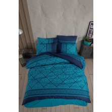 New Home Arel Renkli Desenli Çift Kişilik Nevresim Seti 200 x 220 cm Nefes Alabilir Kumaş