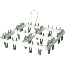 Çamaşır Kurutmalık 24 Mandallı, Pratik ve Şık Askılık, 36X36X4 cm