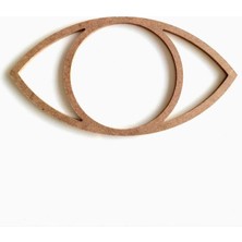 Dekolobi Kirpiksiz Göz Kesim Kasnak 30*15 cm Boyanabilir Ham MDF Koku ve Is Bırakmaz