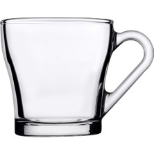 Paşabahçe Kulplu Cam Bardak 2'li Şeffaf Desensiz 205 ml Hacim ile Şık Sunum İçin