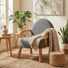 Zem Tosca Bohem Berjer Natürel Ahşap, Gri