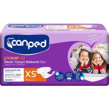 Canped Ekstra Küçük Boy Belbantlı Tekstil Yüzeyli Hasta Bezi 30'Lu XS Beden Çocuklar İçin