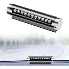 Royal Rain Store Alüminyum Kasa Siyah Renk Çevirmeli Araç Içi Telefon Numaratörü Park Oto Numaratörü