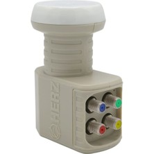 Indispensablely Herz HR-905 Digital Quattro Santral Tipi Ku-Band Lnb - Altın Uçlu 0.1db