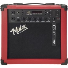 Royal Rain Store MGA-25RD Elektro Gitar Amfisi 25 Watt USB Bluetooth Şarjlı 2 Girişli