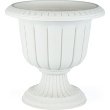 Ucuz Marketim 9,8 lt Kırık Beyaz Nergis Saksı Plastik Malzeme ile Bahçe ve Balkon Uyumlu