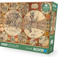 MarkEntegra 1000 Parça Eski Dünya Haritası Puzzle