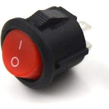 Royal Rain Store 2 Pin Anahtar Rocker Switch Mini Buton Kırmızı Aç Kapa