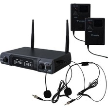 Indispensablely Westa WM-202T 1 Alıcı + 2 Yaka (Lavalier) Kablosuz Uhf Mikrofon Seti