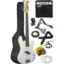 Royal Rain Store CBG-460WH 46 Inç 4/4 Yetişkin Amfili Bas Gitar Seti White