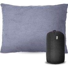 Royal Rain Store Kamp Yastığı, Seyahat Yastığı, Silikon Elyaf Dolgulu Hafif Küçük Yastık, Orta Sertlikte, Nefes Alabilir Kılıf, Kamp, Uçak ve Araba Için Ideal 35X50CM Polar Antrasit