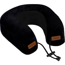 Royal Rain Store Ortopedik Seyahat Yastığı Visco Boyun Destekli Seyahat Yastığı - Mavi | Ergo Travel (Siyah)