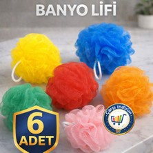 6'lı Banyo Lifi Vücut Kesesi Top Lif