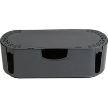 Royal Rain Store Kablo Düzenleyici, Priz Koruyucu, Çoklu Priz Koruyucu Kutu Organizer (Antrasit)