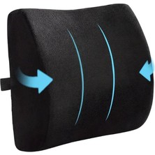 Royal Rain Store Ortopedik Visko Bel ve Sırt Minderi Yastığı Destekleyici Minder Yastık, Figiza, Siyah, Standart