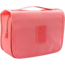 Royal Rain Store Su Geçirmez Organizer Askılı Seyahat Kozmetik Makyaj Çantası Somon