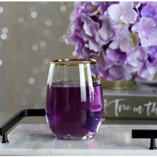 Gold Detaylı 6'lı Amber Bardak, 570 Ml, Şık ve Kullanım Kolaylığı