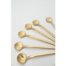 6'lı Gold Çelik Kaşık Seti - Çay, Tatlı ve Karıştırma Kaşığı