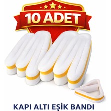 Nistabolje 10 Adet Yapışkanlı Kapı Altı(Eşik) Bandı Isı Yalıtım Süngeri 90 cm
