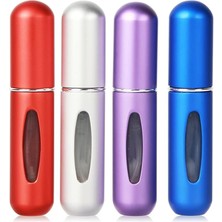 Royal Rain Store Taşınabilir 5ml Mini Parfüm Atomizer Şişeleri, Doldurulabilir Parfüm Sprey Şişesi, Koku Pompası Kılıfı, Seyahat ve Giden Için Boş Parfüm Şişeleri (4 Paket)