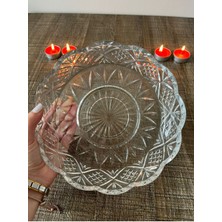 Kristal Cam Sunumluk Meyvelik ve Salata Kasesi 20 cm