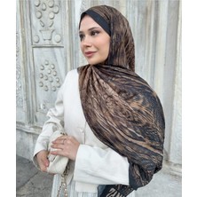 Umas Collection Umas Desenli Bambu Kraş Şal 75 x 185 cm Hafif Dokulu Tesettür Şal