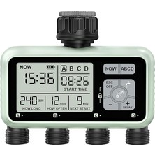 Royal Rain Store 4 Bağımsız Kontrollü Çıkışlı Sulama Bilgisayarı, LCD Ekranlı Dijital Sulama Saati, Otomatik/manuel Sulama Kontrolü..
