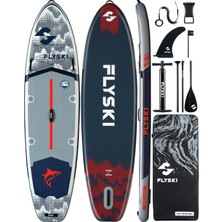 Flyskı 335X86X15 cm Şişme Paddle Board – Şişme Sup Board 195 kg Taşıma Kapasiteli Aile & Yoga Sup Şişme Sörf Tahtası