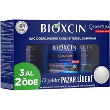 Royal Rain Store Quantum Şampuan – Kuru ve Normal Saçlar Için – 3X300 ml – Dökülme ve Incelme Karşıtı – Bio-Activ Peptit, Biocomplex B11, Bal ve Mentol Içerikli