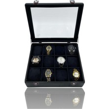 Şık Siyah 12'li Saat Kutusu, Zarif ve Kullanışlı Tasarım