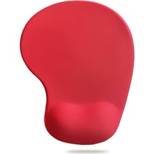 Royal Rain Store - Elips Bilek Destekli Mouse Pad | Konforlu, Kaymaz Taban, Ergonomik, Yumuşak, Ev,ofis (Kırmızı)