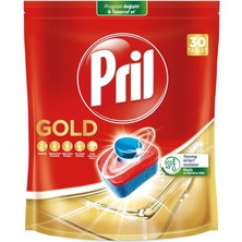 Royal Rain Store Gold Yanmış Kirler Için 30 Tablet Bulaşık Makinesi Deterjanı 1 x 30 Tablet