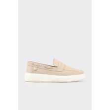 Elle Bej Deri Erkek Günlük Loafer