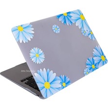 Royal Rain Store MacBook Air 13 Inç Uyumlu Sert Kapak Kılıf | M2 M3 M4 Modern Desenli Ince Koruyucu, Darbe ve Çizik Önleyici | A2681 A3113 A3240 Açık Mavi