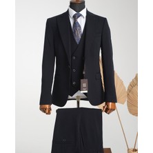 Taxi Giyim Üçlü Takım Elbise - Zara Kumaş - Lacivert - TG3ZL7