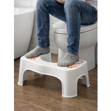 Beylini Klozet Taburesi Destek Basamağı Wc Lavabo Banyo Konforlu Yükselti Çömelme Çocuk Yaşlı Tuvalet Altlık Beyaz