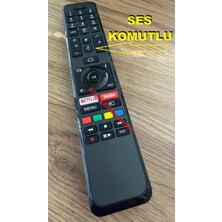 Ata Elektronik Toshiba - Vestel - Telefunken - Regal  Android Smart LED Tv (( Mikrofonlu Ses Komutlu )) Kumanda  CT-8555 RC43161 CT-8556 RC43160