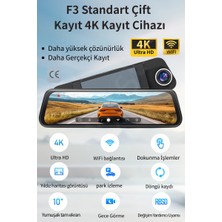 Dobest F3 Standart Çift 4K Araç Kamerası/ultra Hd/dokunma Işlemler/wifi Bağlantısı
