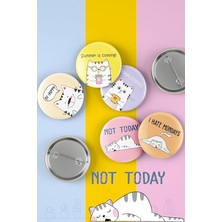 Royal Rain Store Kedi - Sevimli Kediler - Iğneli Buton Rozet Seti - Broş - Yaka - Çanta Rzt. 5 Adet